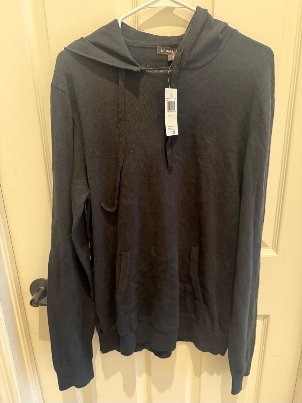NWT Michael Kors Men’s Black Hoodie Cotton XL